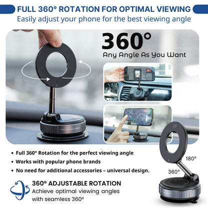 360 mag mount combo spin pop MagnoGrip Pro 360 Car Phone Mount – Magnetic Holder with 360° Rotation – VELTRIX