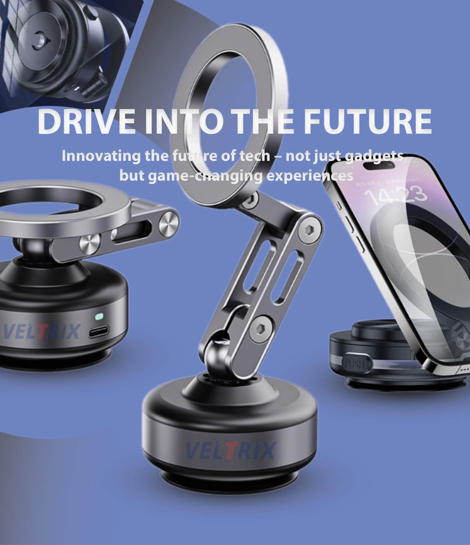Veltrix Magno Grip Pro 360, Upgraded Vacuum Magnetic Phone Mount